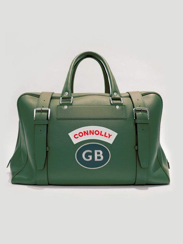 Green Sports Grip Bag with Badges