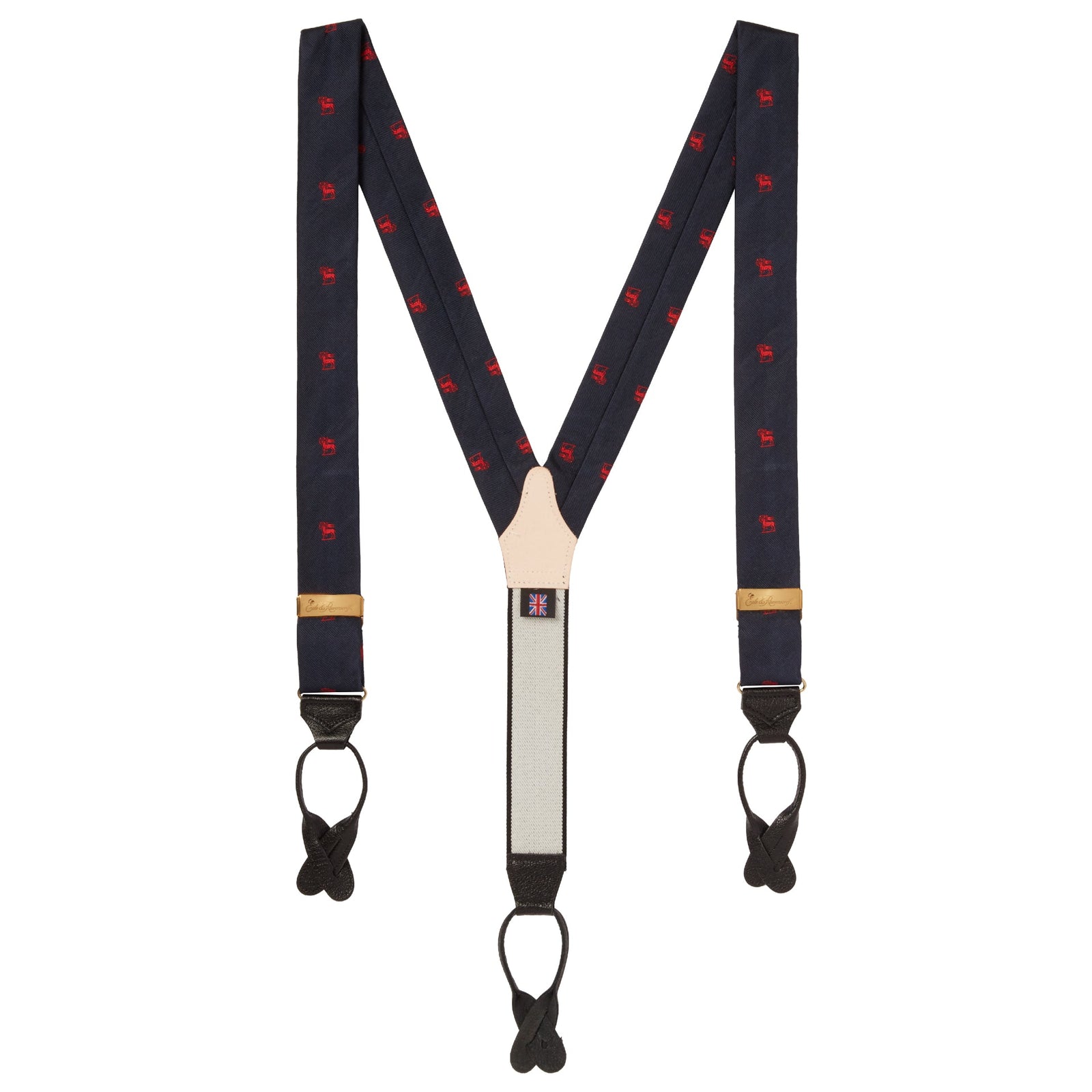 Middle Temple Crest Red Silk Braces
