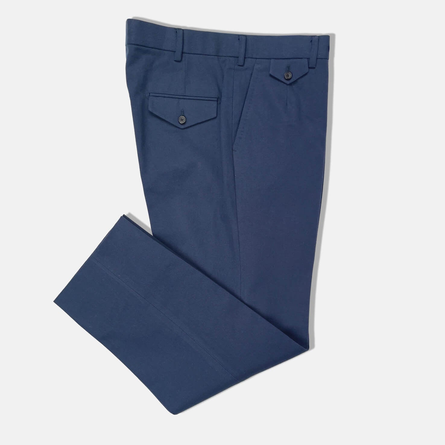 Flat Front Military Trouser In Canvas