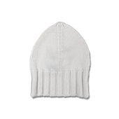 Knitted Pure Cashmere Beanie in Milk