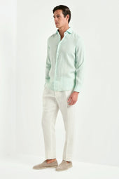 Garment Dyed Linen Shirt Made In Italy