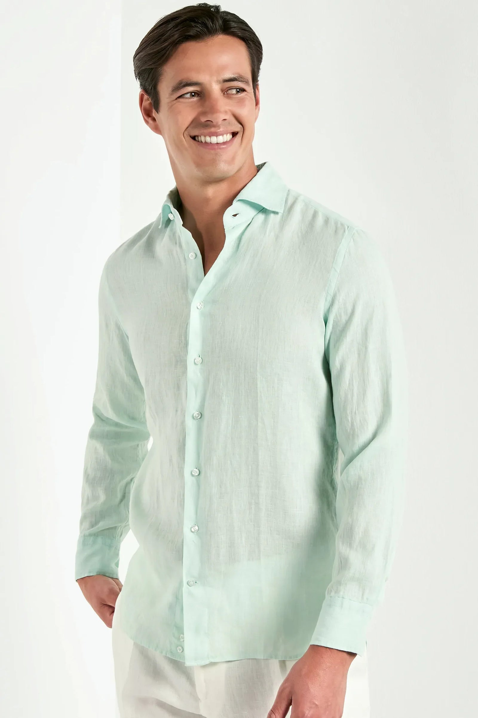 Garment Dyed Linen Shirt Made In Italy