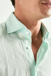 Garment Dyed Linen Shirt Made In Italy