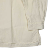 Band Collar Shirt In Japanese Paper And Hemp Twill