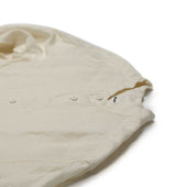 Band Collar Shirt In Japanese Paper And Hemp Twill