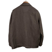 Chore Coat In Dark Naturally Dyed Japanese Paper And Hemp