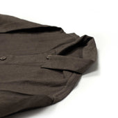 Chore Coat In Dark Naturally Dyed Japanese Paper And Hemp