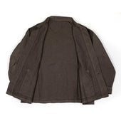 Chore Coat In Dark Naturally Dyed Japanese Paper And Hemp