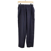Easy pants in indigo and persimmon tannin dyed hemp