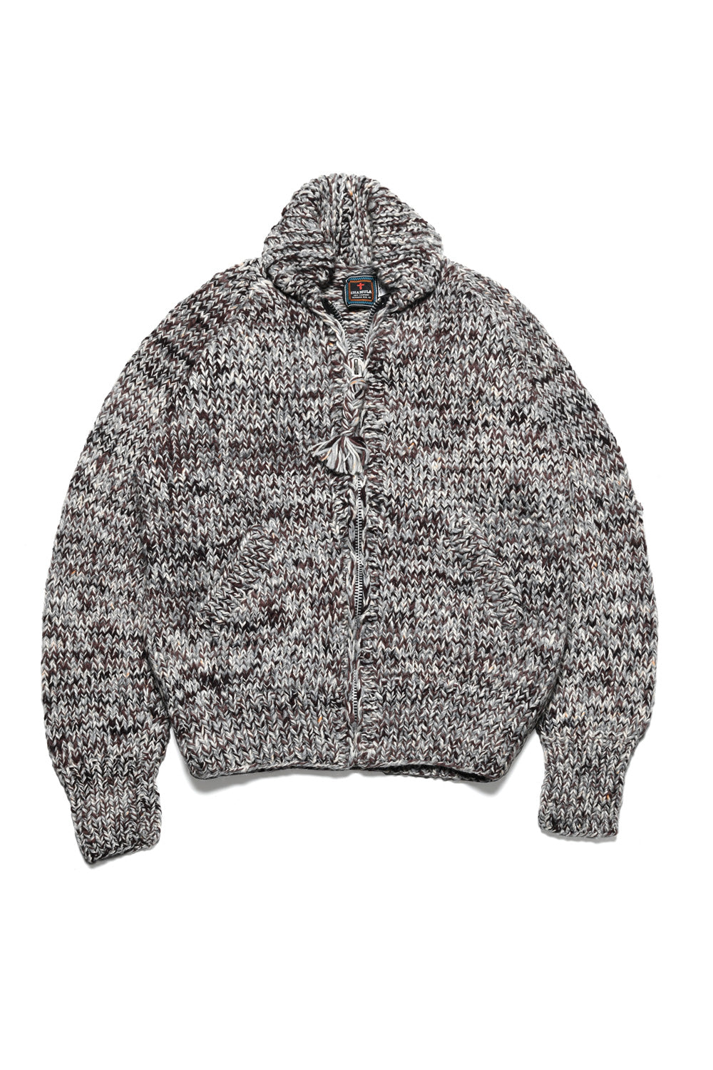 Mix 2 Heather Zipper Cardigan Grey Mix