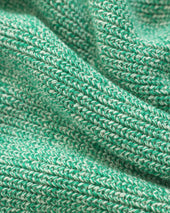 Cotton Knit Sweater Heather Green Unisex