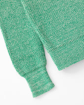 Cotton Knit Sweater Heather Green Unisex