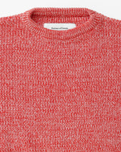 Cotton Knit Sweater Heather Red Unisex