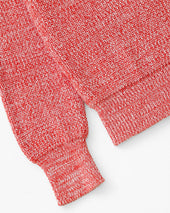 Cotton Knit Sweater Heather Red Unisex