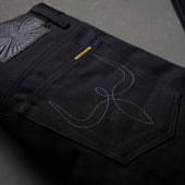 Mojave Western Cut 14oz Onyx Double Black Selvage Denim