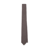 Wool Knitted Tie In Mole Grey