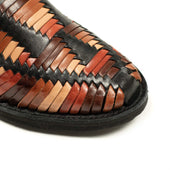 Chamula Cancun Huarache In Multi And Black Leather