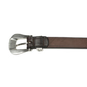 One Inch Extended Western Belt In Havana Brown Leather