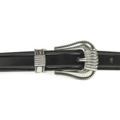 One Inch Extended Western Belt In Leather