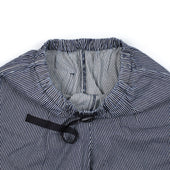 Easy Baggy Shorts In And Ecru Hickory Stripe Cotton