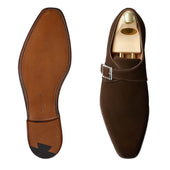 Monkton Dark Brown Calf Suede