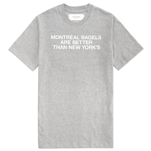 Montreal Bagels Tee Heather Grey - Unisex