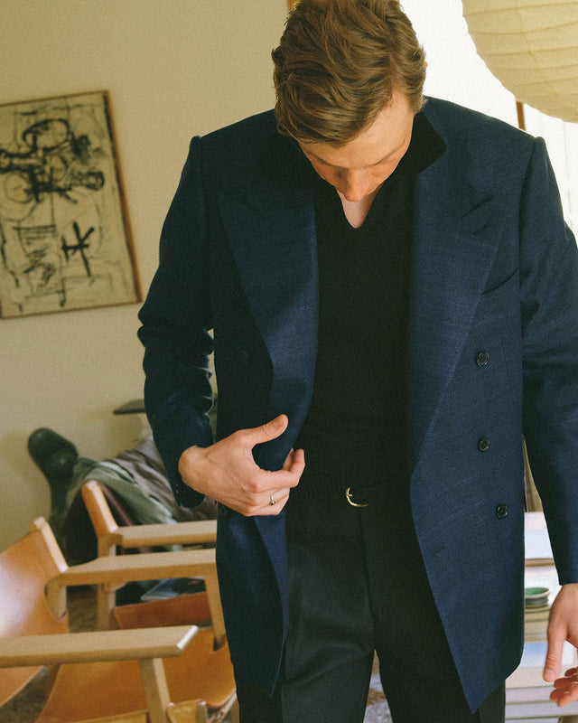 Matka Silk Jacket in French Navy