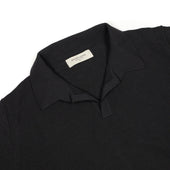 Knit Short Sleeve Skipper Polo In Ice Cotton Yarn