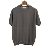 Knit t-shirt in charcoal grey Ice Cotton yarn