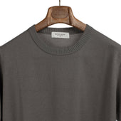 Knit T Shirt In Grey Ice Cotton Yarn