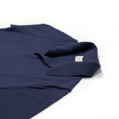 Knit Short Sleeve Skipper Polo In Blue Ice Cotton Yarn