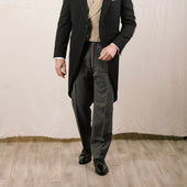 Morning Trouser In Grey Cashmere Stripe