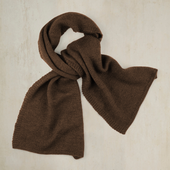 Muskox Knitted Scarf in Chocolate