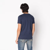 Pocket Tee - Navy - Kimono Print Rain