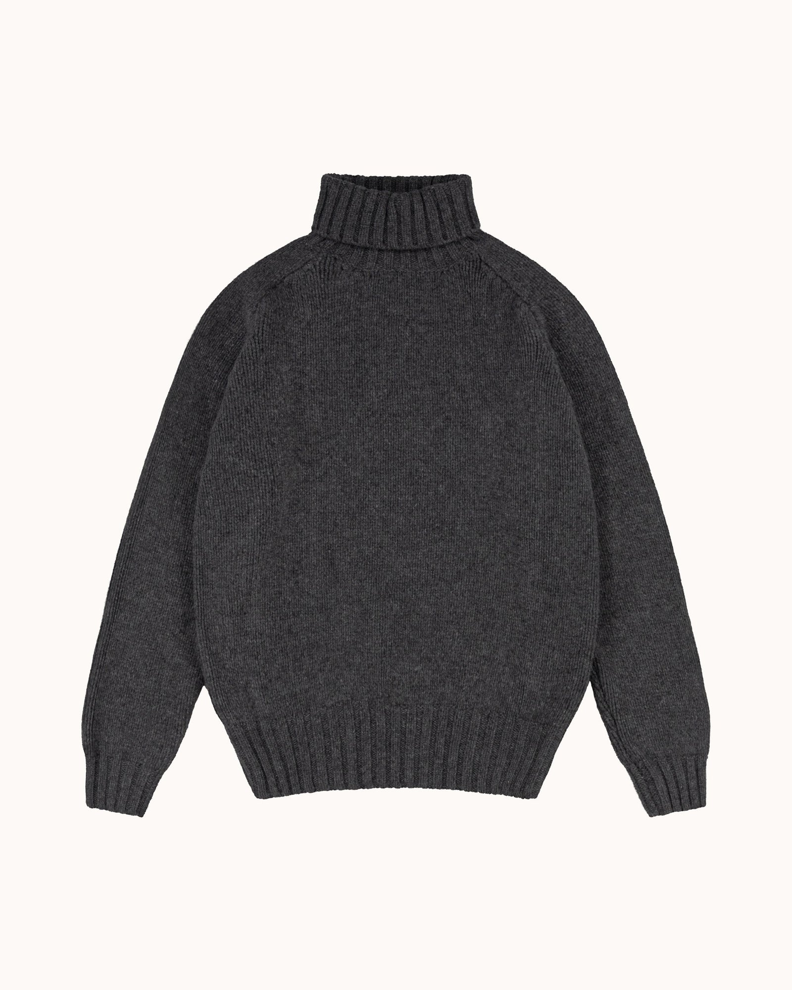 Lambswool Submariner Rollneck Sweater Grey