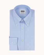 Button Down Collar Shirt - Blue Oxford Cotton