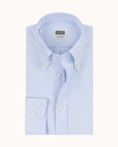 Button Down Collar Shirt Stripe Oxford Cotton