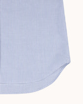 Button Down Collar Shirt Dark Stripe Oxford Cotton