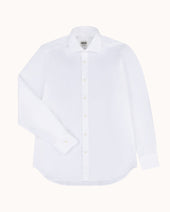 Spread Collar Shirt Cotton Poplin