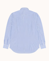 Spread Collar Shirt Stripe Cotton Poplin