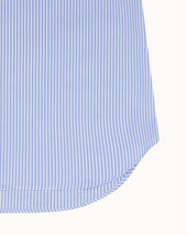 Spread Collar Shirt Stripe Cotton Poplin