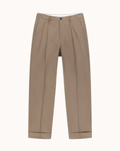 Relaxed Single Pleat Trouser Cotton Canvas