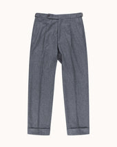 Single Pleat Trouser Woollen Flannel