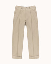 Relaxed Single Pleat Trouser Cotton Canvas