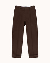 Relaxed Single Pleat Trouser Cotton Drill