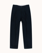Relaxed Single Pleat Trouser Cotton Canvas