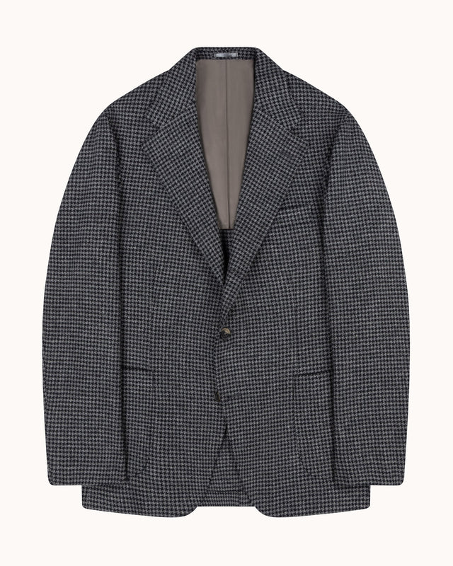 Sport Jacket - Grey Houndstooth Merino Wool