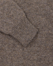 Shetland Wool Crew Neck Sweater Fossil