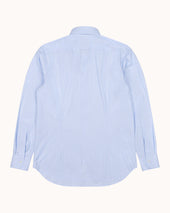 Spread Collar Shirt Pencil Stripe Cotton Poplin