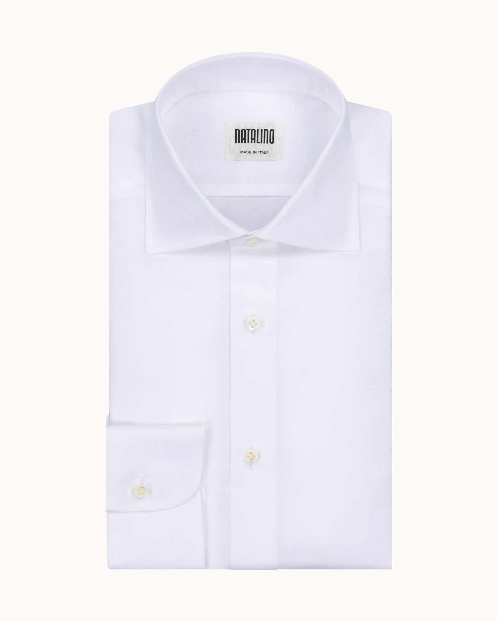 Spread Collar Shirt Cotton Linen